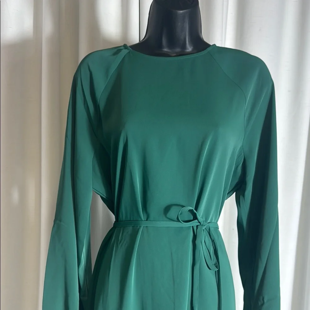 The Drop Women's Standard Dolman Balloon Sleeve Belted Midi Dress - Picture 6 of 11